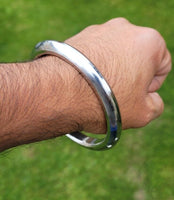 Sarbloh Kara Sikh Kada Kakaar Iron Smooth Collar Singh King Warrior Bangle EE15