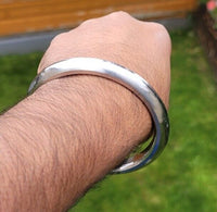 Sarbloh Kara Sikh Kada Kakaar Iron Smooth Collar Singh King Warrior Bangle EE15