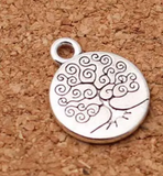 Small Stunning Stainless Steel Evil Eye Protection Tree of Life Luck Pendant FF2