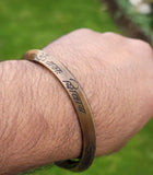 Antique Copper Plated Bangle Om Namah Shivaya Trishul Hindu Kara Bracelet BB21