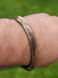 Antique Copper Plated Bangle Om Namah Shivaya Trishul Hindu Kara Bracelet BB21