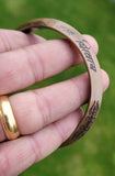 Antique Copper Plated Bangle Om Namah Shivaya Trishul Hindu Kara Bracelet BB21