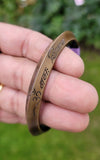 Antique Copper Plated Bangle Om Namah Shivaya Trishul Hindu Kara Bracelet BB21