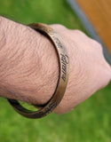 Antique Copper Plated Bangle Om Namah Shivaya Trishul Hindu Kara Bracelet BB21