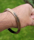 Antique Copper Plated Bangle Om Namah Shivaya Trishul Hindu Kara Bracelet BB21