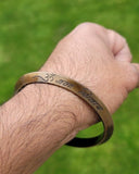 Antique Copper Plated Bangle Om Namah Shivaya Trishul Hindu Kara Bracelet BB21