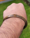 Antique Copper Plated Bangle Om Namah Shivaya Trishul Hindu Kara Bracelet BB21