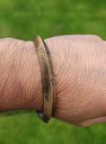 Antique Copper Plated Bangle Om Namah Shivaya Trishul Hindu Kara Bracelet BB21