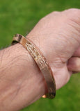 Copper Colour Kara Hindu Bangle Om Namo Shivay Kada Healing Lucky Bracelet BB22