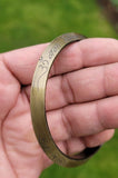 Antique Gold Plated Kara Hindu Bangle Om Namo Shivay Kada Healing Bracelet BB20