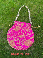Wedding Potli Designer Silk Women Girls Purse Ethnic Indian Bride Bag Embroidery