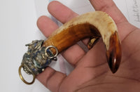 Sikh Soor Dand Authentic Antique Pendant Old Evil Eye Nazar Shield Dant Mastaney