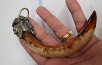 Sikh Soor Dand Authentic Antique Pendant Old Evil Eye Nazar Shield Dant Mastaney