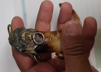 Sikh Soor Dand Authentic Antique Pendant Old Evil Eye Nazar Shield Dant Mastaney