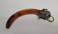 Sikh Soor Dand Authentic Antique Pendant Old Evil Eye Nazar Shield Dant Mastaney