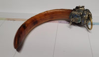 Sikh Soor Dand Authentic Antique Pendant Old Evil Eye Nazar Shield Dant Mastaney