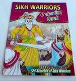 Children colouring book of sikh warriors pictures religious colour book for kids