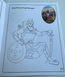 Children colouring book of sikh warriors pictures religious colour book for kids