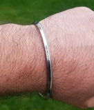 Stainless Steel Kara Lines Thin Sikh Kada Bracelet Singh Kaur Khalsa bangle Q2G