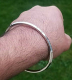 Stainless Steel Kara Lines Thin Sikh Kada Bracelet Singh Kaur Khalsa bangle Q2G