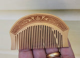 Sikh Comb Wooden Kanga Singh Kaur Kakar Khalsa 1 of 5 Ks Khanda engraved PP3 New