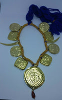Punjabi Folk Cultural Bhangra Gidha Kaintha Taweets in Purple thread necklace T3