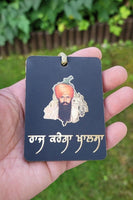 Baba Deep Singh ji Sant Bhindranwale Car Mirror HANGER Punjabi Wood Pendant GG8G