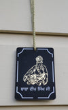 Baba Deep Singh ji Sant Bhindranwale Car Mirror HANGER Punjabi Wood Pendant GG8G