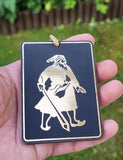 Baba Deep Singh ji Sant Bhindranwale Car Mirror HANGER Punjabi Wood Pendant GG8G