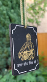 Baba Deep Singh ji Sant Bhindranwale Car Mirror HANGER Punjabi Wood Pendant GG8G