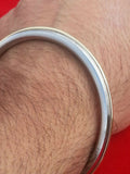Stunning Stainless Steel Thick BRASS Edge 22c Gold affect Sikh Singh Khalsa Kara