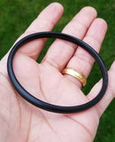 Black Sarbloh Kara Pure Iron Round Smooth Sikh Kada Singh Kaur Khalsa Bangle V4