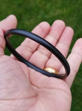 Black Sarbloh Kara Pure Iron Round Smooth Sikh Kada Singh Kaur Khalsa Bangle V4N