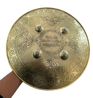 Sikh Dhall Handmade Sikhism Words Engraved Guru Hargobind Shield WOW Gatka New