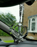 Large Khanda Stainless Steel Punjabi Sikh Hanging Pendant Car Mirror Hanger P2