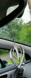Large Khanda Stainless Steel Punjabi Sikh Hanging Pendant Car Mirror Hanger P2