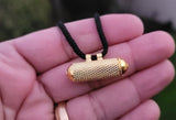 Gold Taweet Locket Nazar Protection Pendant Black Dori Necklace Punjabi Taviz PP10R Evil Eye Shield