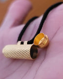 Gold Taweet Locket Nazar Protection Pendant Black Dori Necklace Punjabi Taviz PP10R Evil Eye Shield