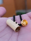 Gold Taweet Locket Nazar Protection Pendant Black Dori Necklace Punjabi Taviz PP10R Evil Eye Shield