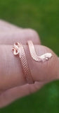 Sadhguru Pure Copper Snake Ring Adjustable Cobra Hindu Meditation Good Luck Ring H19