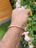 Copper Round Clip Kids Bracelet Cuff Adjustable Size Hindu Tamba Kada Kara Y7