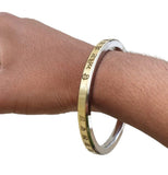 Punjabi Gurmukhi Kara Stainless Steel Brass smooth Sikh Flat kada Bangle N7 New