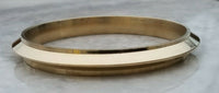 Sikh brass kara collar edge gold look singh kaur bangle khalsa kada bracelet cc6