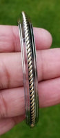 Sikh kara stainless steel twisted brass wire rope edge kada singh kaur bangle v5