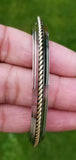 Sikh kara stainless steel twisted brass wire rope edge kada singh kaur bangle v5