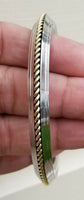 Sikh kara stainless steel twisted brass wire rope edge kada singh kaur bangle v5