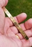 Hindu Brass Kara Om Mantra Engraved Bangle Smooth Kada Pittal Bracelet Unisex P4G Gift