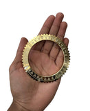 Sant Bhindranwale Kara Gurmukhi Kada Alphabet Gold Silver Plated Sikh Sun Bangle OF7 Saw Tooth Unisex Punjabi Karha