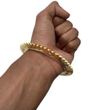 Sant Bhindranwale Kara Gurmukhi Kada Alphabet Gold Silver Plated Sikh Sun Bangle OF7 Saw Tooth Unisex Punjabi Karha