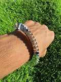 Sant Bhindranwale Kara Gurmukhi Kada Alphabet Gold Silver Plated Sikh Sun Bangle OF7 Saw Tooth Unisex Punjabi Karha